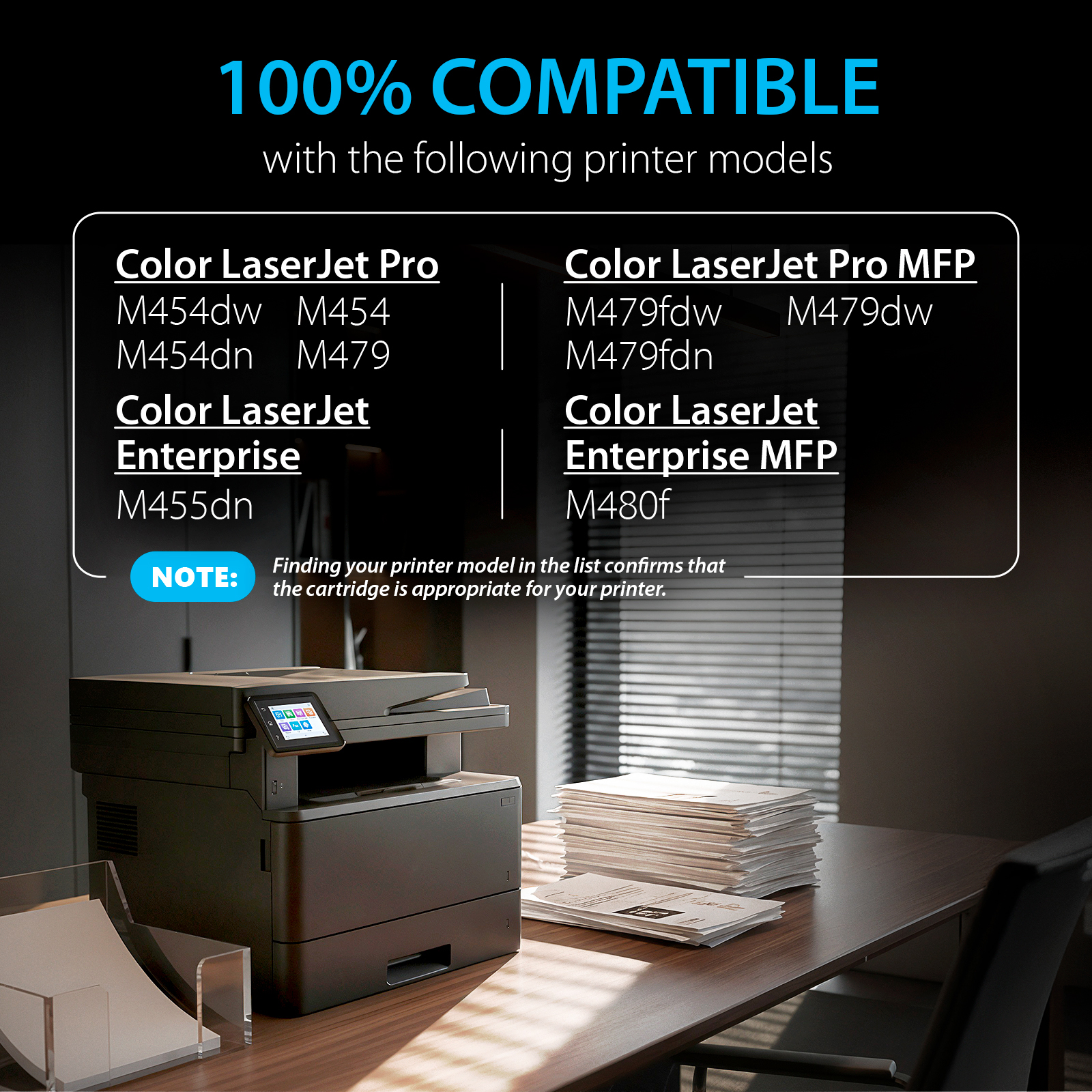 Compatible HP 414А Toner Cartridge Replacement (5 Combo Pack), Smart Ink