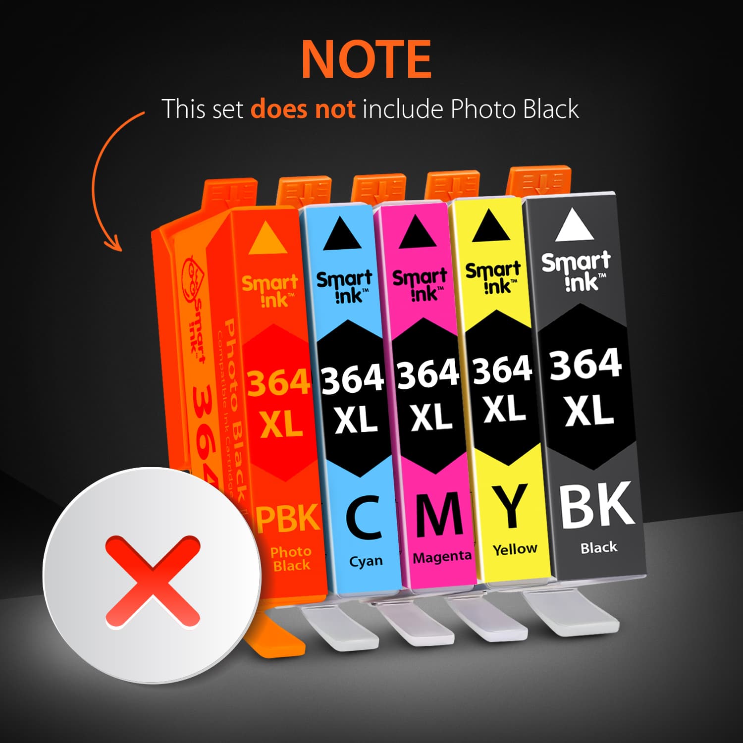Compatible Ink Cartridge Replacement for HP 364 XL (4 pack), Smart Ink