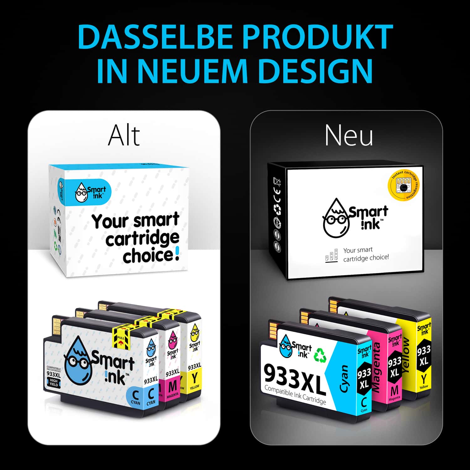 Kompatible Druckerpatronen für HP 933 XL (3er Pack), Smart Ink