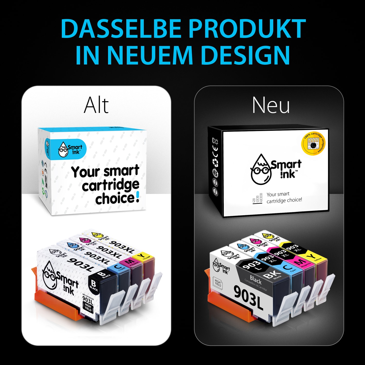 Kompatible Druckerpatronen für HP 903 L (4er Pack), Smart Ink