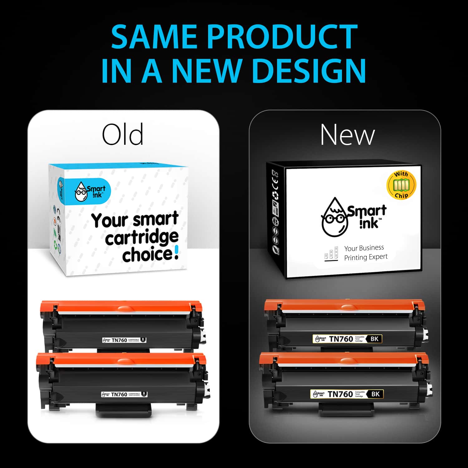 Compatible Brother TN760 Brother TN730 Toner Cartridge Replacement (2 pack), Smart Ink