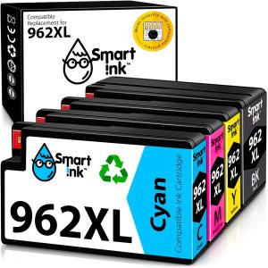 Compatible HP 962 Ink Cartridge Replacement (4 pack), Smart Ink