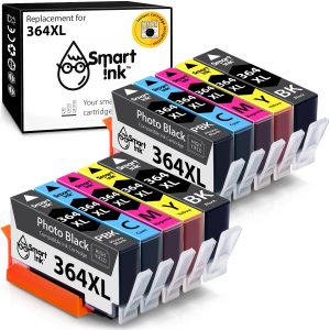 Compatible Ink Cartridge Replacement for HP 364 XL (10 pack with Photo Black), Smart Ink