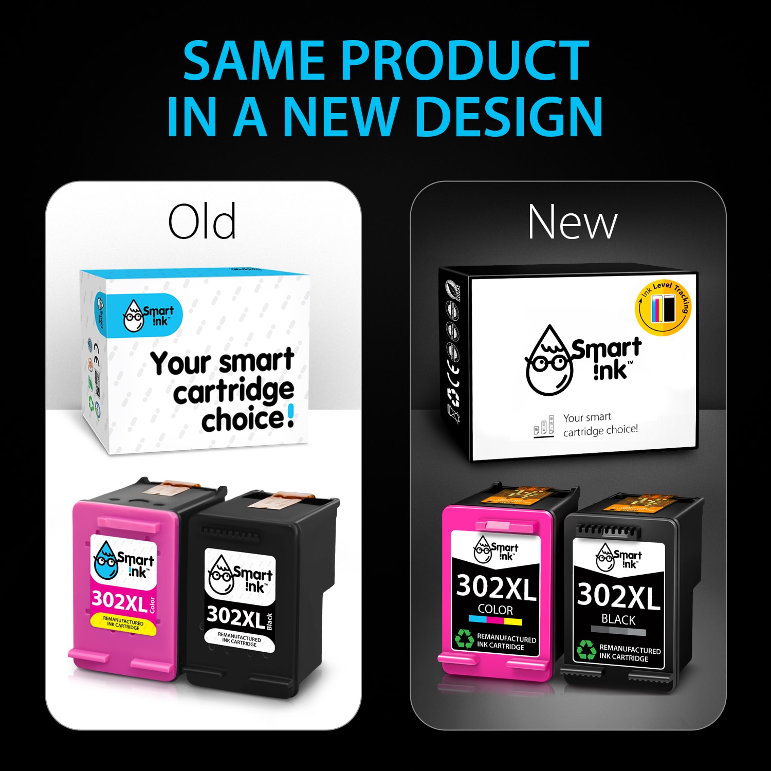 Remanufactured HP 302 XL (2 pack), Smart Ink